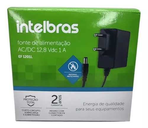 FONTE AUT AC/DC 12,8V 1A EF 1201 - INTELBRAS