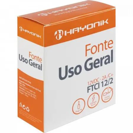 FONTE USO GERAL 12VDC - 2A/C+  FTCI 12/2 - HAYONIK