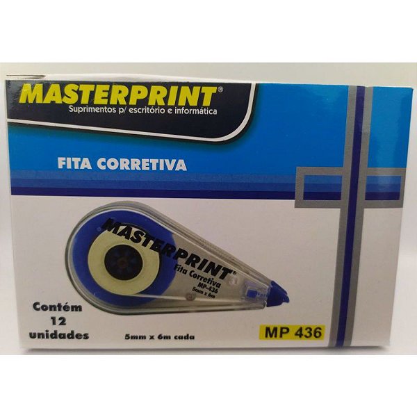 FITA CORRETIVA MP 436 5MMX6M  12 UNID - MASTERPRINT