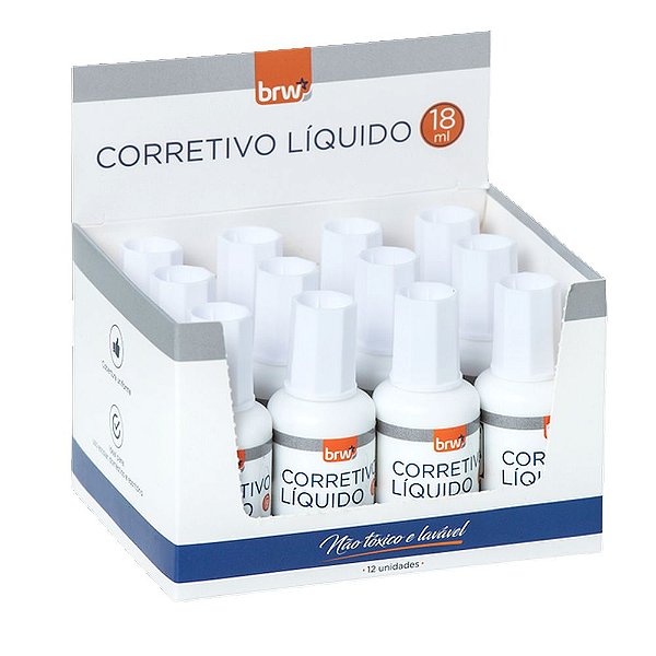 CORRETIVO LÍQUIDO 12 X 18ML - BRW