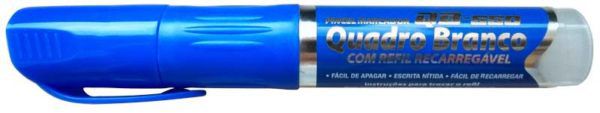 MARCADOR QUADRO BRANCO C/ REFIL RECARREGÁVEL COM TINTA AZUL QB-550 CAIXA COM 10 UNIDADES - GRAMP LINE