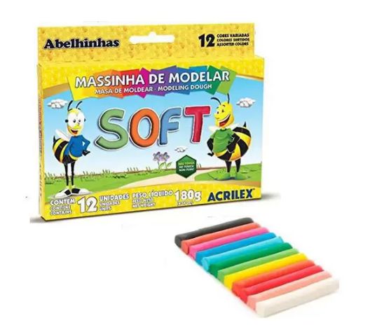 MASSINHA SOFT CONJ. C/12CORES  - ACRILEX