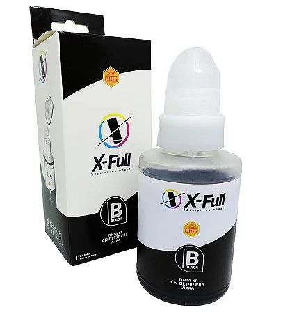 TINTA COMPATIVEL GL190 BLACK 135ML ULTRA - X-FULL