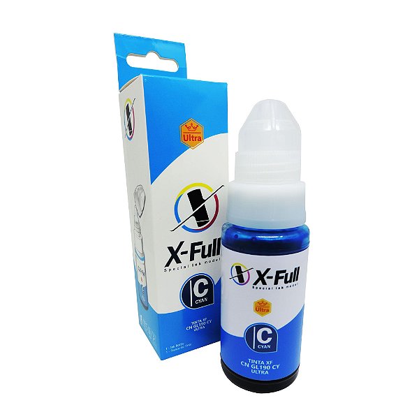 TINTA COMPATIVEL GL190 CYAN 70ML ULTRA- X-FULL