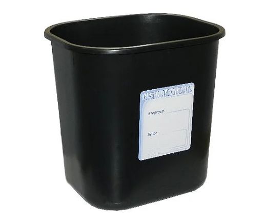 CESTO DE LIXO PRETO RECICLADO - CARBRINK