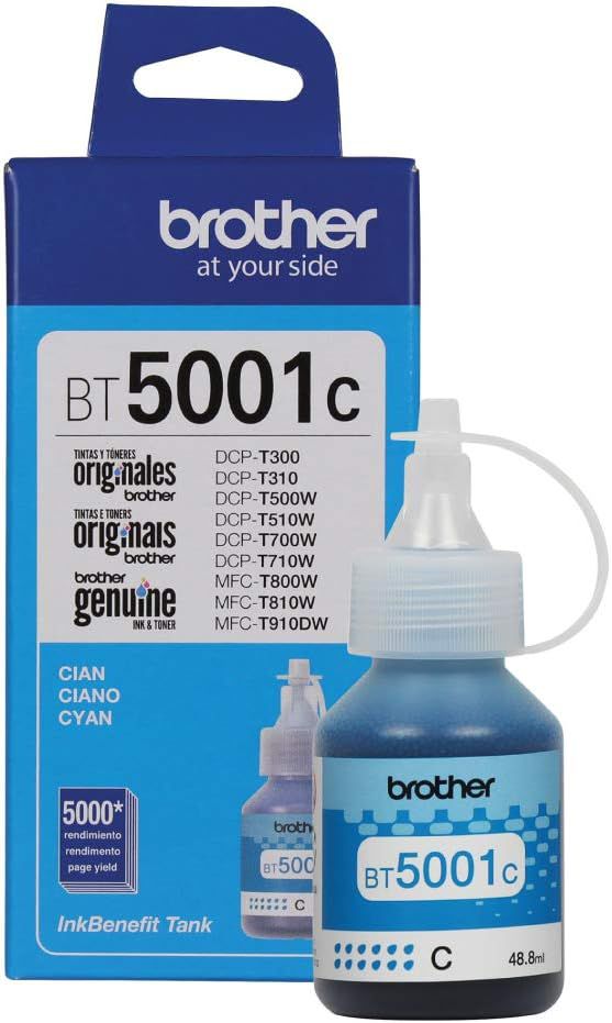 TINTA ORIGINAL BROTHER BT5001C 48,8ML CIANO - BROTHER