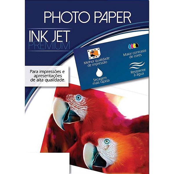 PAPEL FOTOGRAFICO INKJET A4 GLOSSY PREMIUM 180G 210X297MM CX.C/50 - MARES