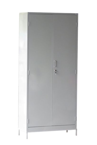 ARMÁRIO DE AÇO 2 PORTAS 4 PRATELEIRAS PA90 CHAPA 26 CINZA AMAPÁ, MEDIDAS 190X90X40 CM