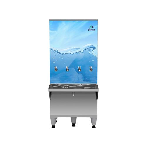 BEBEDOURO INDUSTRIAL AÇO INOX COLUNA, 200LTS, 4 TORNEI GELADA, MARCA FRISBEL, MODELO 200L, DIMENSÕES 168X75X78CM, 220V