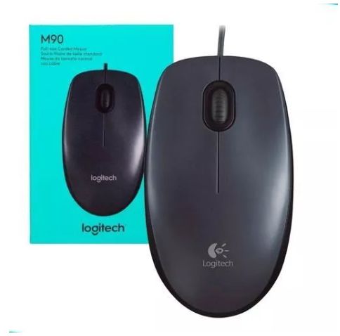 MOUSE COM FIO USB PRETO, MODELO M90 - LOGITECH