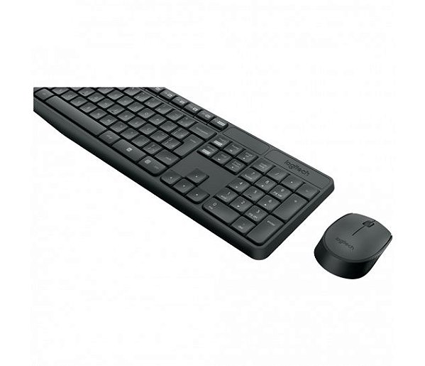 KIT TECLADO E MOUSE - SEM FIO PRETO COMFORT MK245 - LOGITECH