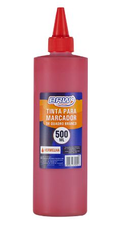 TINTA PARA MARCADOR QUADRO BRANCO VERMELHO 500ML TR8003 - BRW