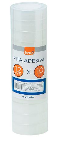 FITA ADESIVA TRANSPARENTE P/ EMPACOTAMENTO 12MMX10M  FT1210 - BRW