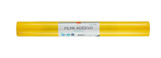 PLÁSTICO ADESIVO SÓL. AMARELO - 80MIC - 45CMX10M FA0104 - BRW