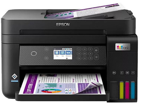IMPRESSORA MULTIFUNCIONAL TANQUE DE TINTA COLOR WIFI, MARCA EPSON, MODELO ECOTANK L6270,  PRETA, BIVOLT