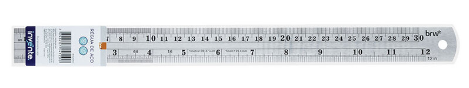 RÉGUA DE AÇO 30CM RE3000 - BRW