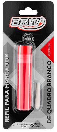 REFIL PARA MARC QUADRO BRANCO VERMELHO (5.5ML+PONTA) RM1003 CAIXA C/12UN - BRW