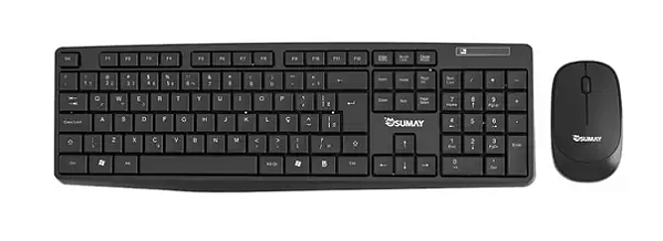 KIT TECLADO E MOUSE SEM FIO SM-KTM1308 - SUMAY
