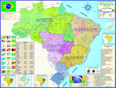 MAPA BRASIL REGIONAL MAPA DA NOSSA TERRA REF.: 4032 - MULTIMAPAS