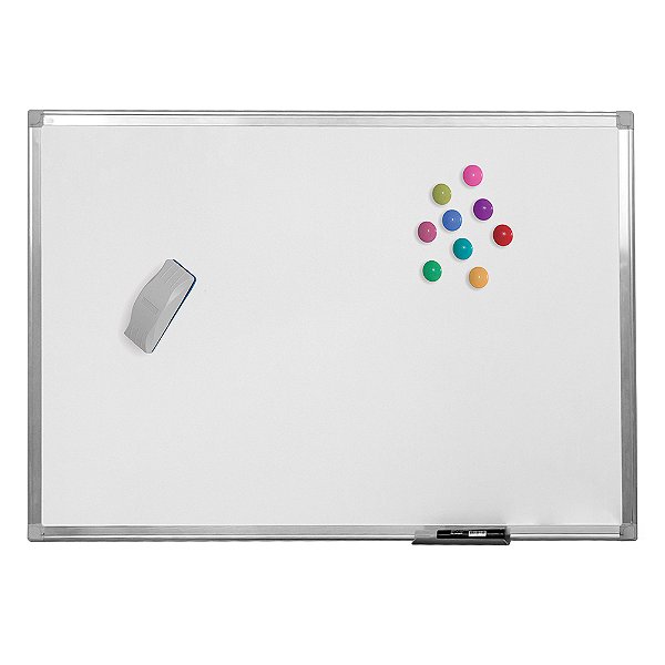QUADRO BRANCO MAGNETICO FORMICA ALUMINIO A 090X060CM COD.: 8041 - STALO