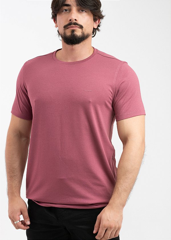 Camiseta Tech Masculina Rosa Pataloo Viscolycra Confortável
