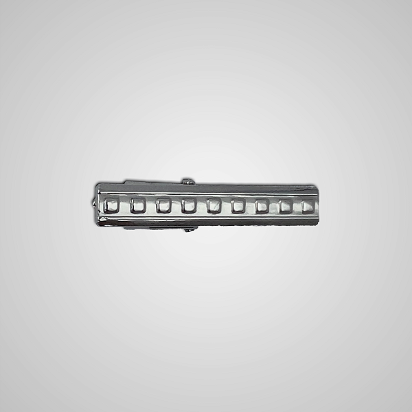 Prendedor de Gravata Rail Prateado Geométrico Pataloo