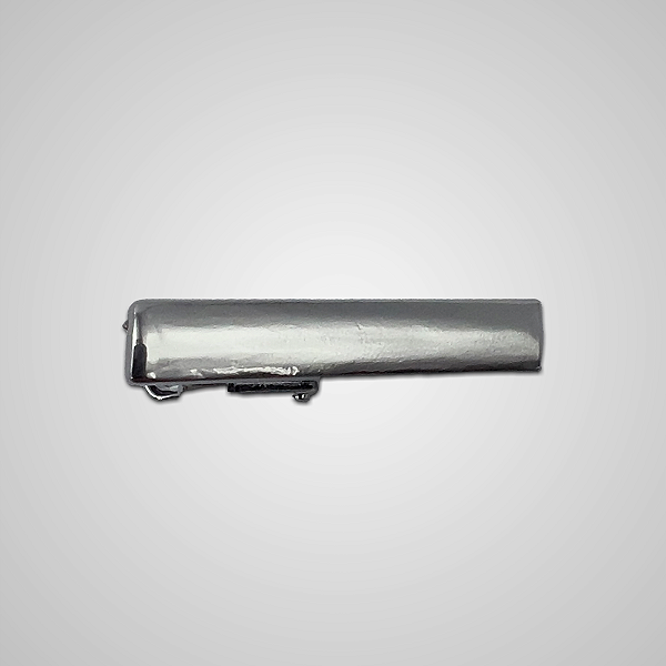 Prendedor de Gravata Liso Prateado Pataloo Clássico Minimalista