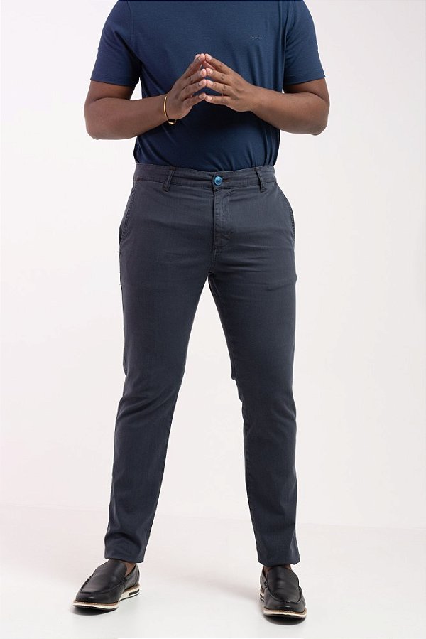 Calça Alfaiataria Masculina Pataloo Skinny Lumen Preta Encerada