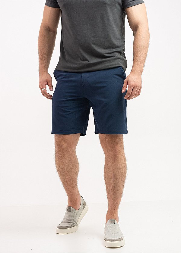 Bermuda Alfaiataria Masculina Tech Neoprene Azul Marinho Pataloo