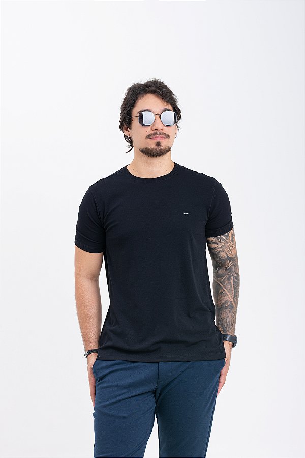 Camiseta Masculina Pataloo Tech Viscolycra Magnetada Preta