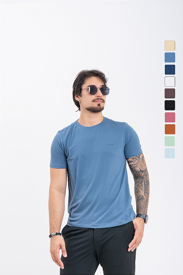 Camiseta Tech Slim Masculina Viscolycra Easy Care PATALOO