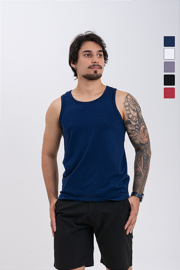 Regata Masculina Slim Algodão Elastano PATALOO