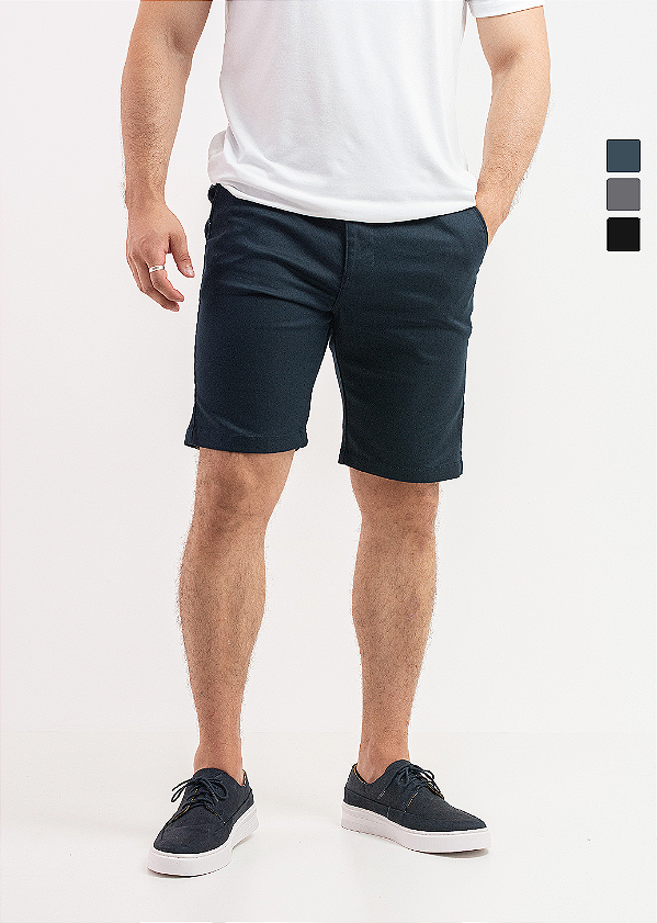 Bermuda Masculina Alfaiataria Slim Elastano Chino PATALOO