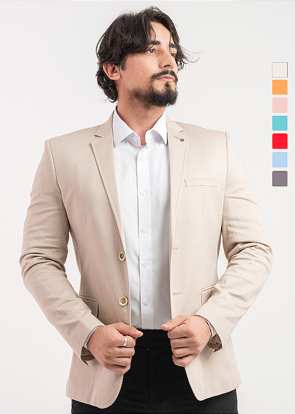 Blazer Masculino Slim Fit Sarja Stretch Premium PATALOO