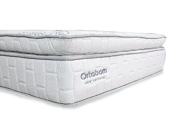 Colchão Casal Molas Ensacadas Pocket New Freedom Ortobom 138x188x32 cm | Suporta até 300kg