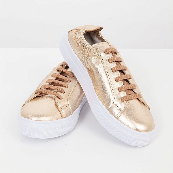 Tênis Flex- dourado