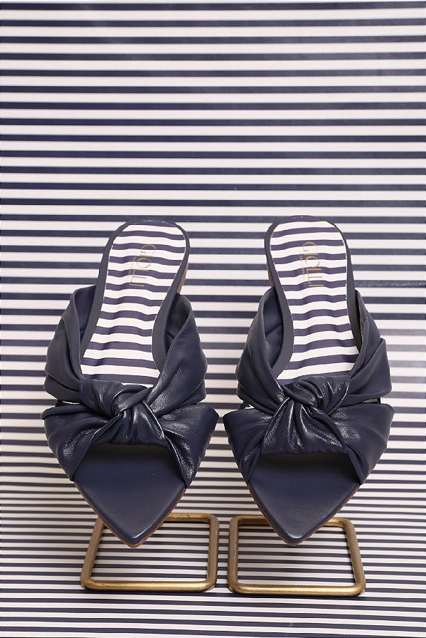 Rasteira Leila Navy marinho