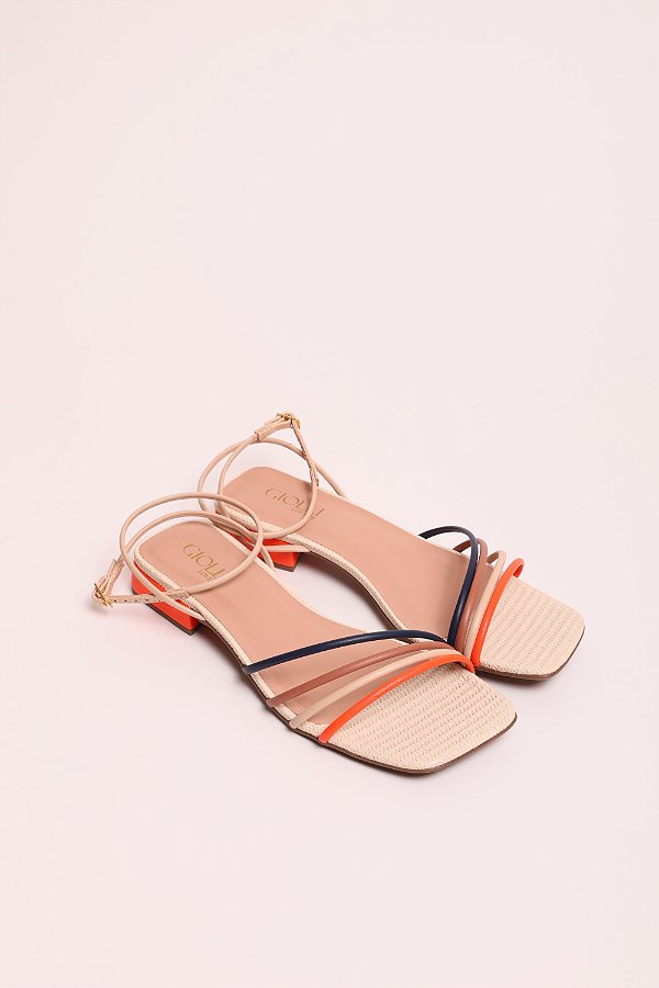 Rasteira Tiras Laranja 16