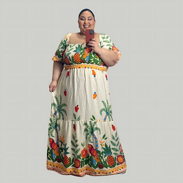 VESTIDO PLUS SIZE INP FARM ELASTEX