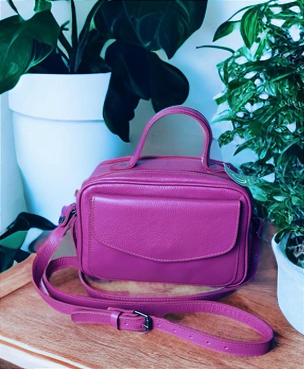 BOLSA PINK 100% COURO