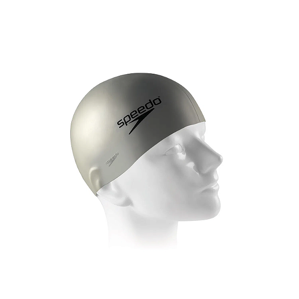 Touca de Natação Flat Cap  Silicone Speedo Cinza