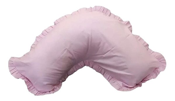 Capa Travesseiro Veet Juvenil Rosa Babado Liso