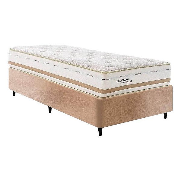 Cama Box com Colchão Solteiro Americano Scotland Herval - 096x203