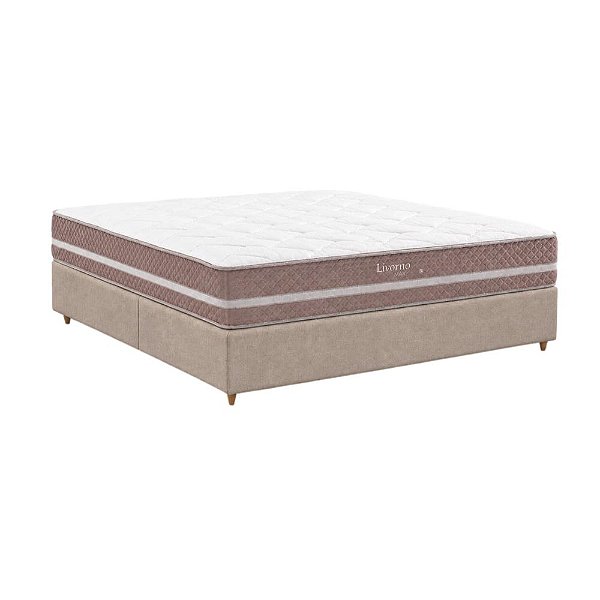 Cama Box Queen com Colchão Herval Livorno 158x198 em Goiânia