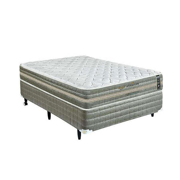 Cama Box com Colchão Casal King Koil Attraction - 138x188