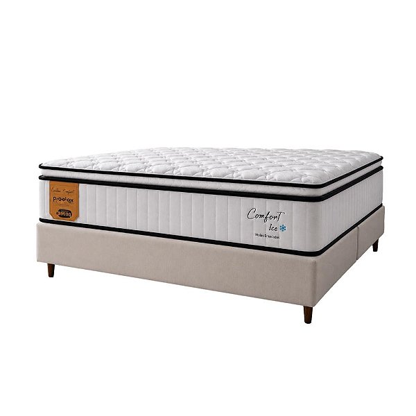 Cama Box King com Colchão Prorelax Comfort Ice 193x203 – Conforto Premium Gelado