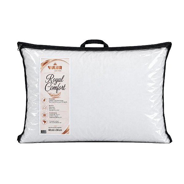 Travesseiro Premium Royal Comfort – Pluma Extrafina e Percal 300 Fios