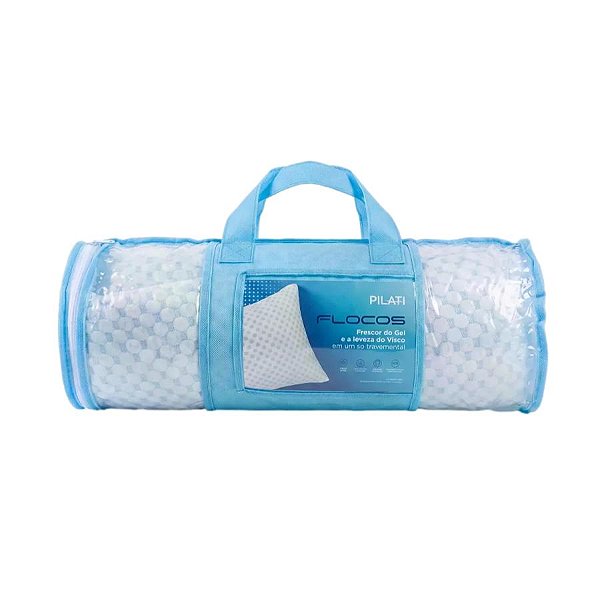 Travesseiro Premium Snow Pilati 50x70 – Memory Foam em Flocos com Gel