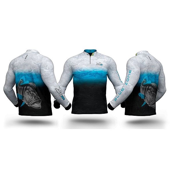 Camisa de Pesca Presa Viva - Tucunaré Azul 07