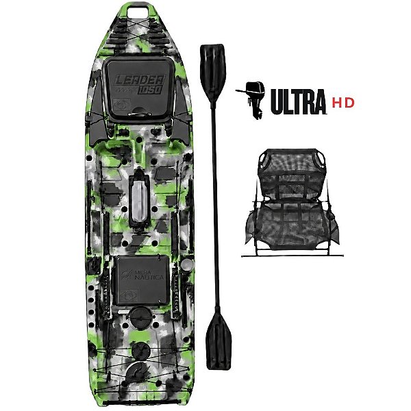 Caiaque Leader 1090 Ultra HD 45 Kg Cadeira Padrão - Milha Náutica